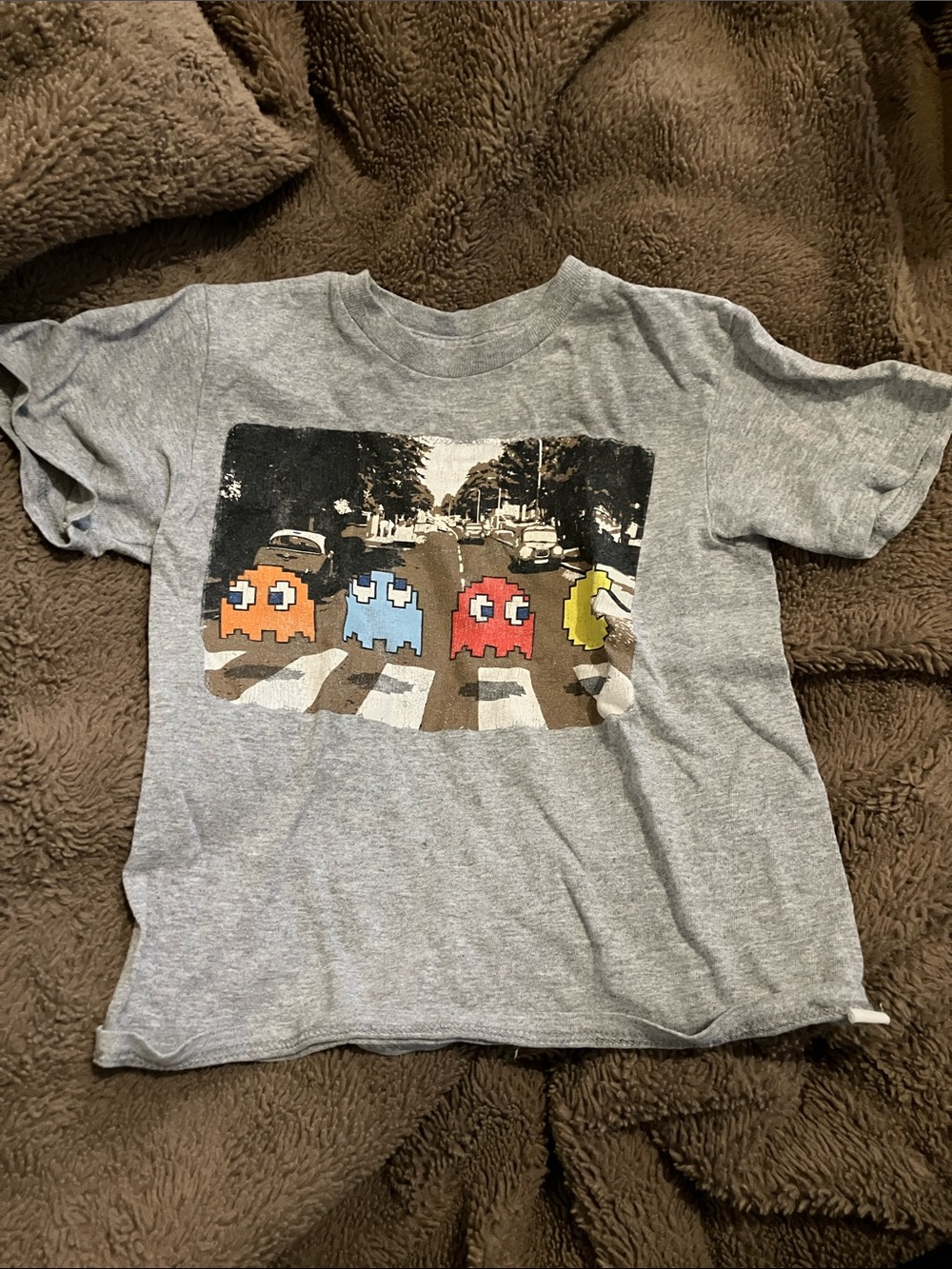 Kids Grey Pixel Ghost Graphic Tee
